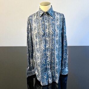 ETRO Paisley Print Cotton Shirt Size LARGE